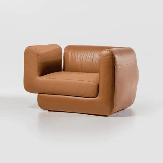 Poltrona Couro Natural Roma | Cor Camel - A Pronta Entrega