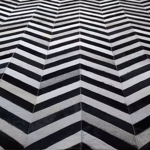 Tapete Couro Natural Linha Tradicional Chevron