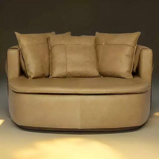 Sofá Chaise Couro Natural Munique – Conforto Clássico