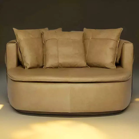 Sofá Chaise Couro Natural Munique – Conforto Clássico