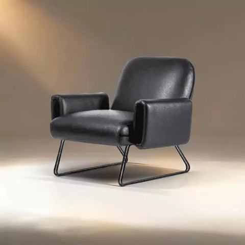 Poltrona Couro Natural Sidney