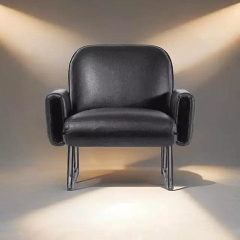 Poltrona Couro Natural Sidney