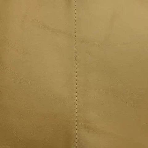 Puff Couro Natural Viena Base em X - Habitat Leather Goods