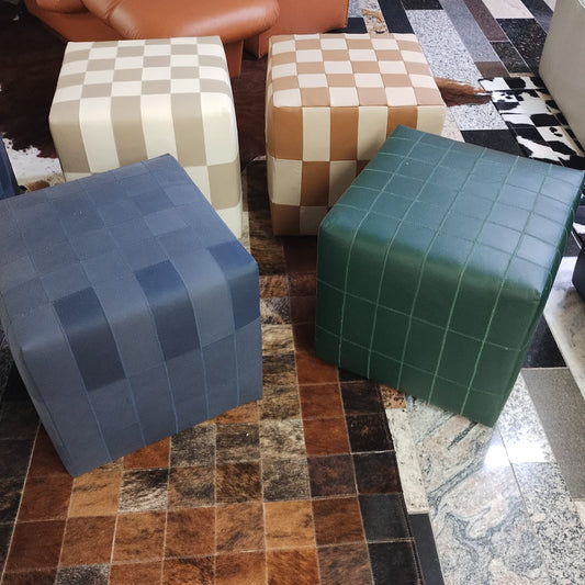 Puff em Couro Natural Bali - Especial (100x60x45cm)