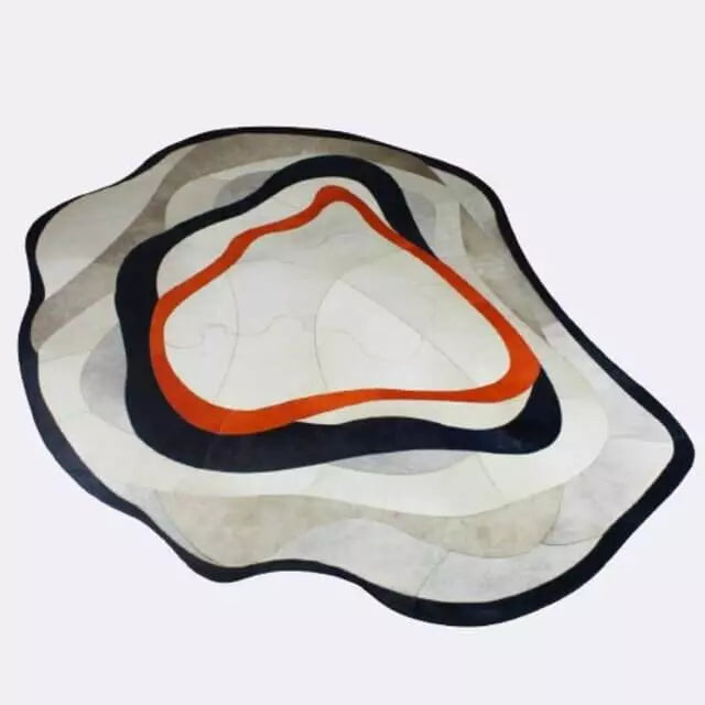 Tapete de couro natural Noronha em ambiente moderno